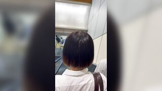 JK盗撮日記240　この夏先取り！！ショートカットの夏服がとっても似合うあ○ちゃん風激カワJKを電車内で盗撮【完全主観25分超撮 jvip